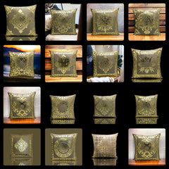 Baige Dark Skin Golden Foil Cushions Covers