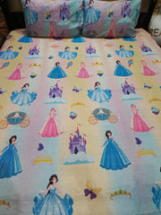 Best Girls Cartoon Double Bed Sheet DS # 148