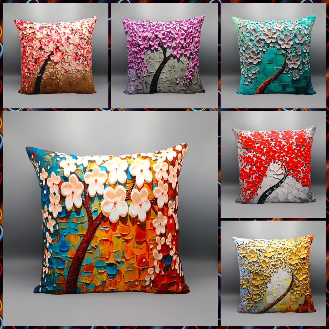 Digital Printed Tree Cushions Covers Size 16×16