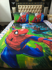 SPIDER-MAN-WITH TEAM COTTON BEDSHEETS