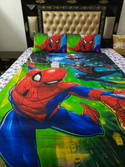 SPIDER-MAN-WITH TEAM COTTON BEDSHEETS