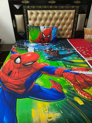 SPIDER-MAN-WITH TEAM COTTON BEDSHEETS