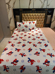 SpiderMan All over Cotton Bedsheet