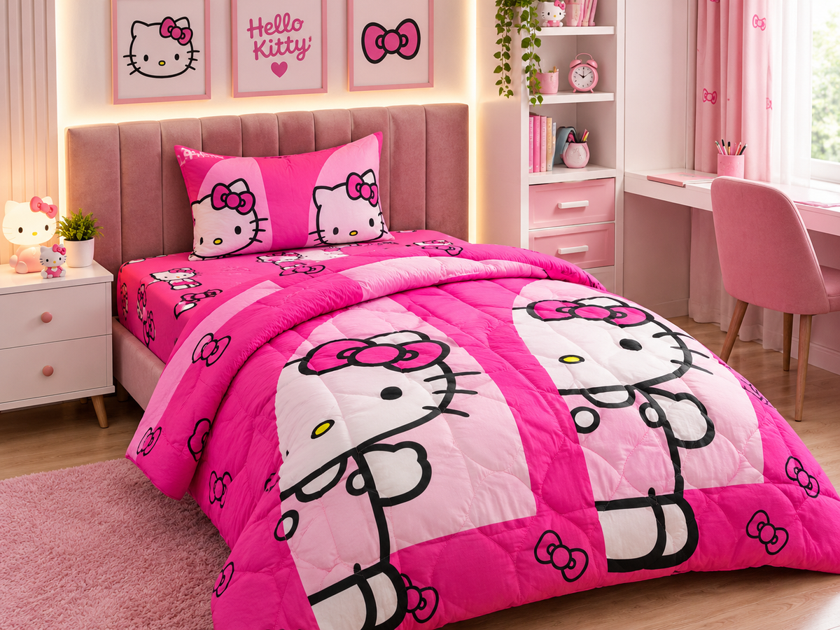 Hello Kitty 3Pc Comforter Set