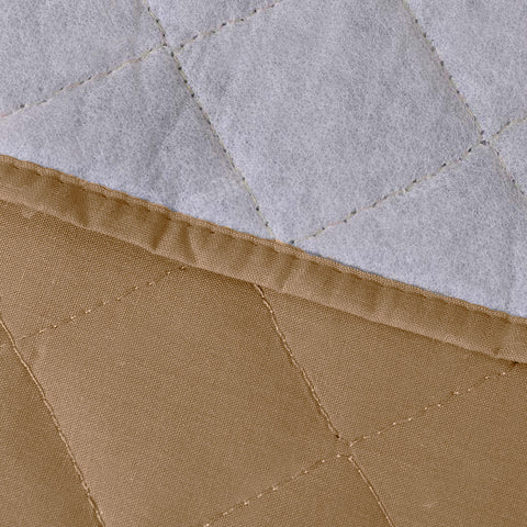 Cotton Quilted Sofa Cover ﹙ Baige ﹚