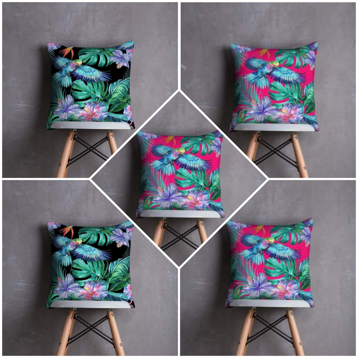 Pack Of 5 Khaddi Digital Printed Cushions Covers size 16×16