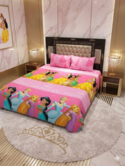 Princess Sparkle World Cotton Double Bedsheets