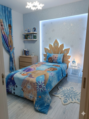 Disney Frozen With Anna Elsa & Snow Summer 4Pc Comforter Set