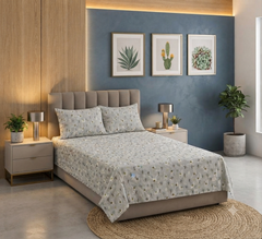 Llama Desert Trek Cotton Single Bedsheets