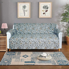 COTTON PRINTED SOFA RUNNER - GREY