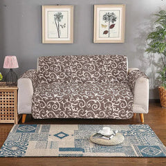 COTTON PRINTED SOFA RUNNER - ASH