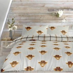 Highland Cow  King Size Cotton Bed Sheet Set
