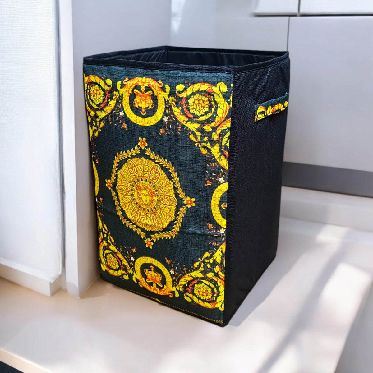 Foldable Jute Laundry Basket DS # 06