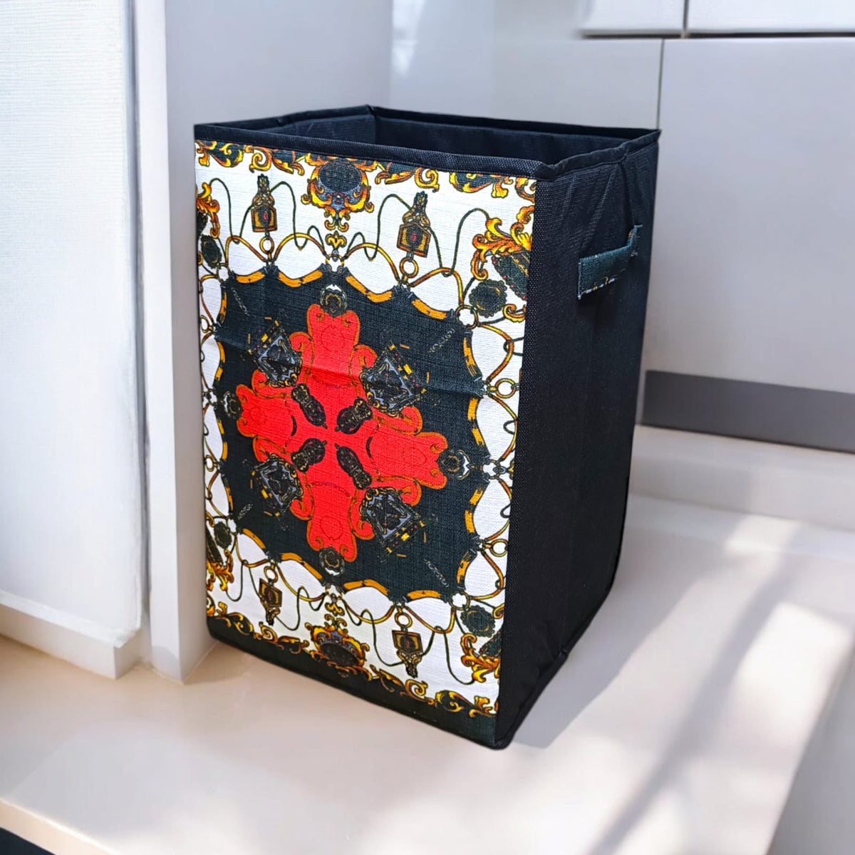 Foldable Jute Laundry Basket DS # 05