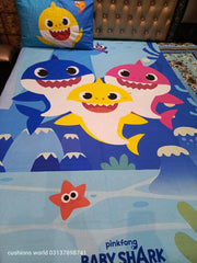 Baby Shark Cartoon Bed Sheet Ds # 033