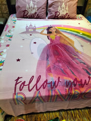 Barbie Themed Double Bed Sheet DS # 160