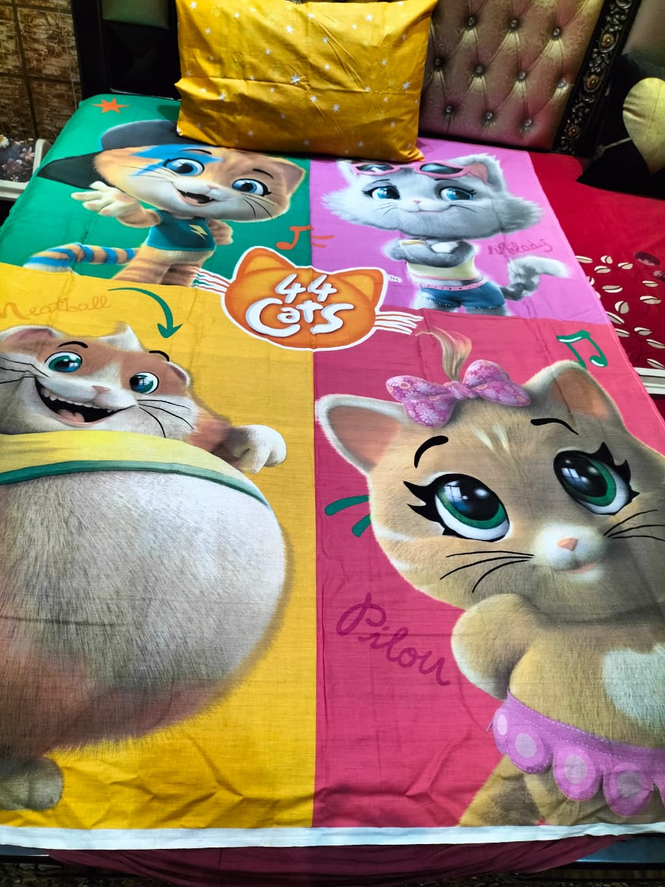 kitty Cartoon Bed Sheet Ds # 059