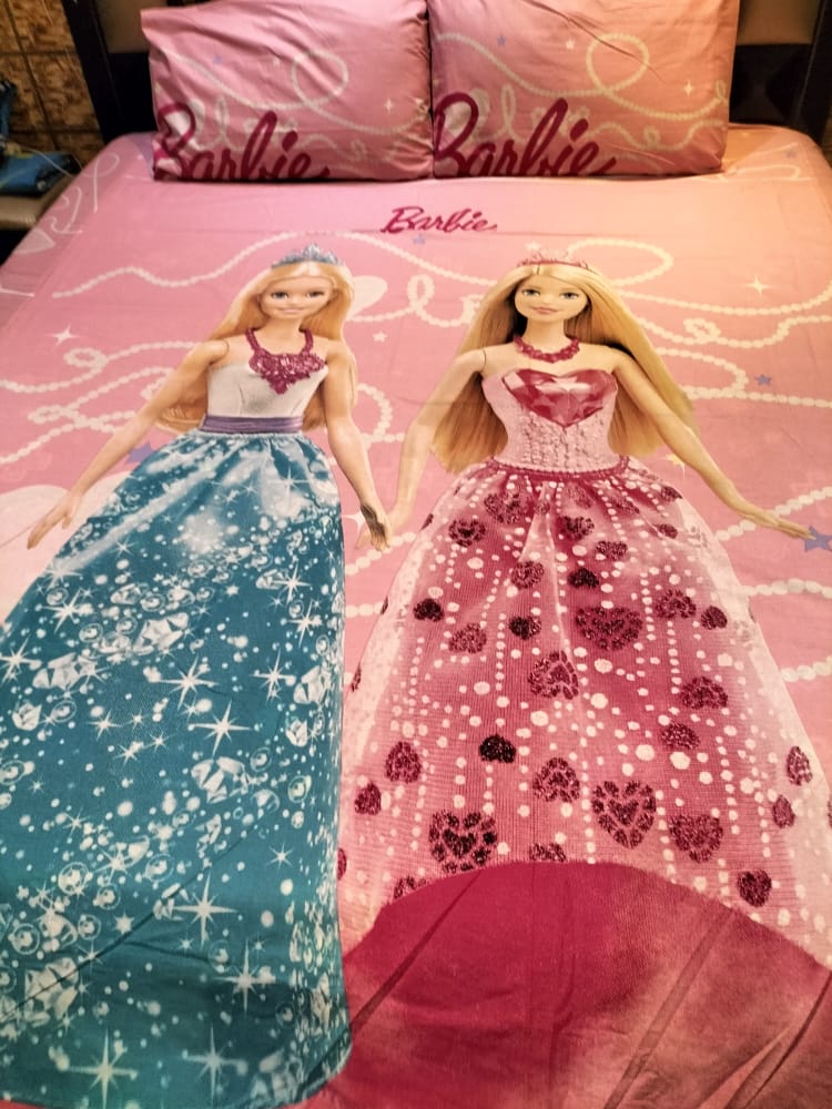 Two Barbie's Double Bedsheet