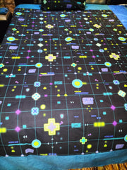 Black Glow Kids Double Bed Sheet DS # 134