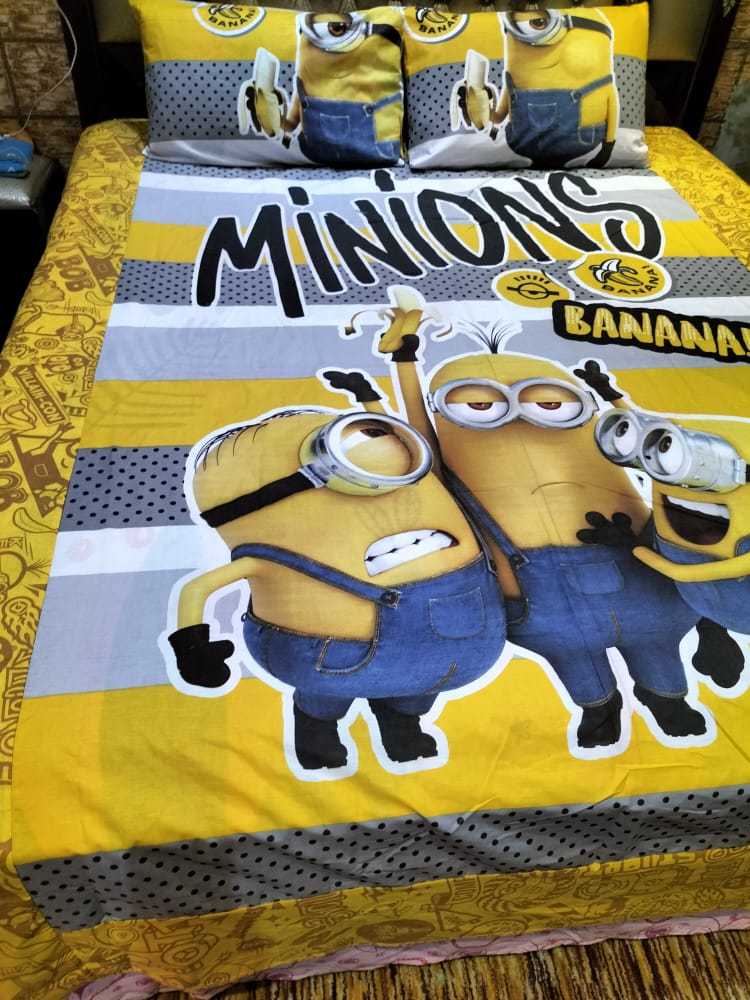 Kids Minions Bedsheet DS # 113