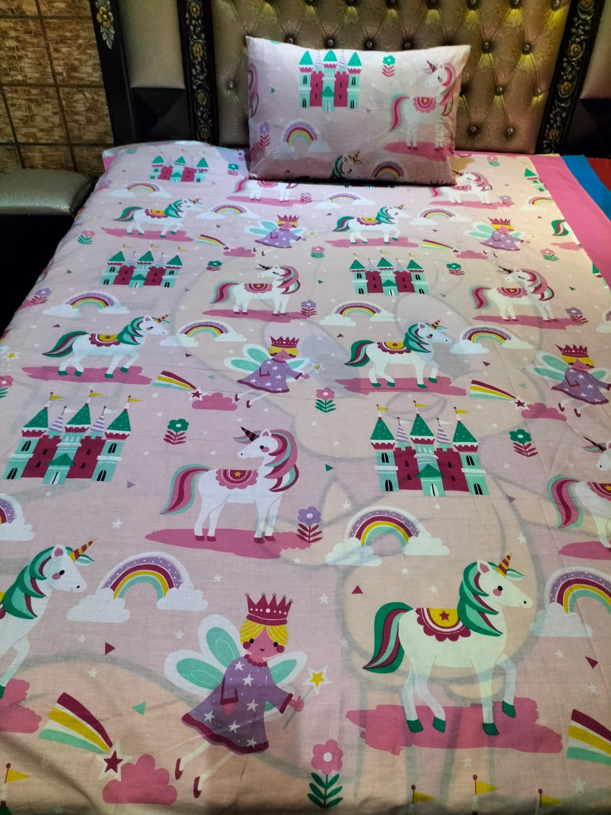 Unicorn Crown Single Bedsheets