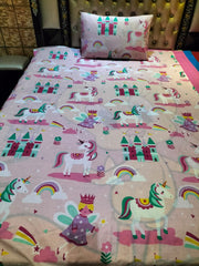 Unicorn Crown Single Bedsheets