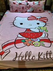 Hello Kitty Girl Cartoon  Bed Sheet Ds # 053