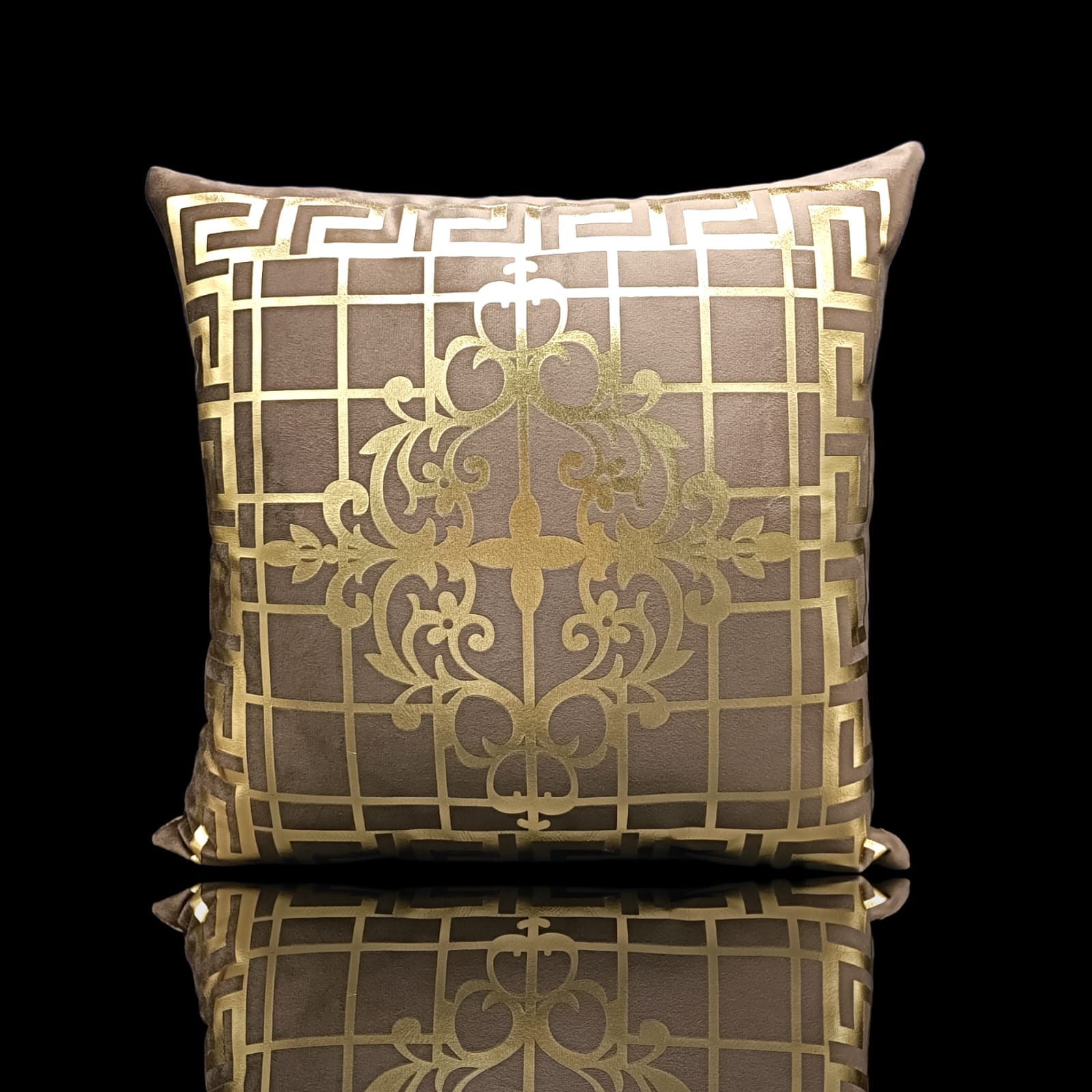 Baige Dark Skin Golden Foil Cushions Covers