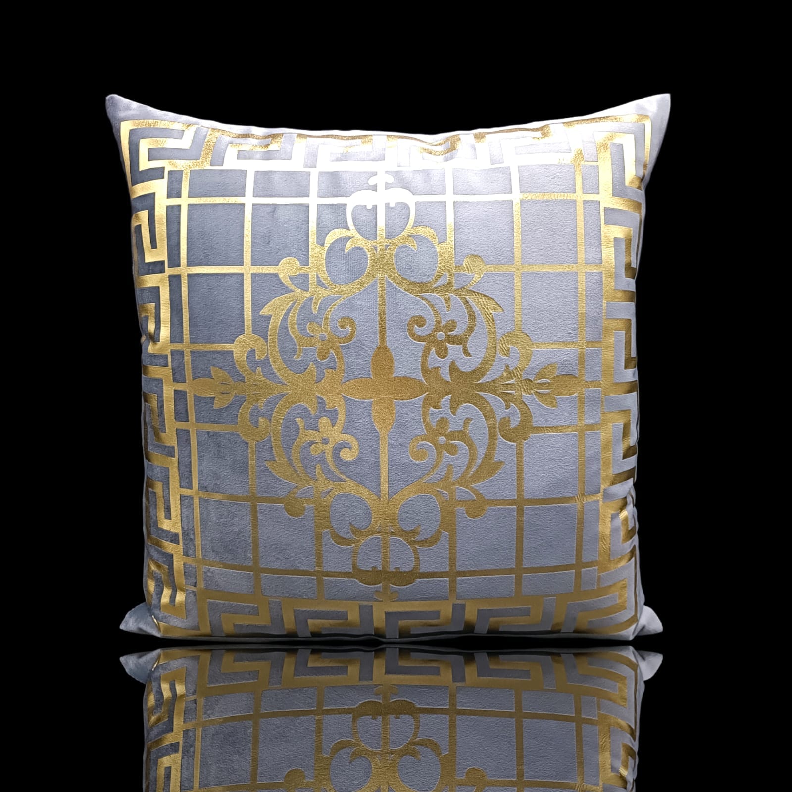 Grey Golden Foil Cushions Covers