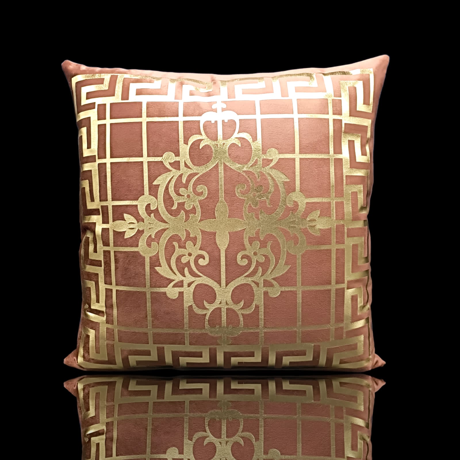 Polish Brown Golden Foil Cushions Covers