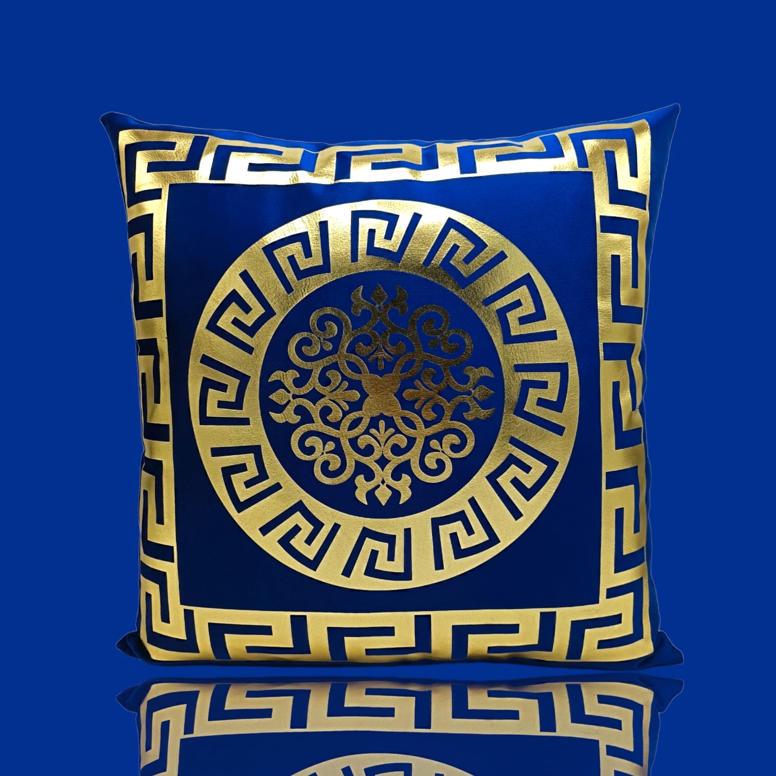 Blue Golden Foil Cushions covers
