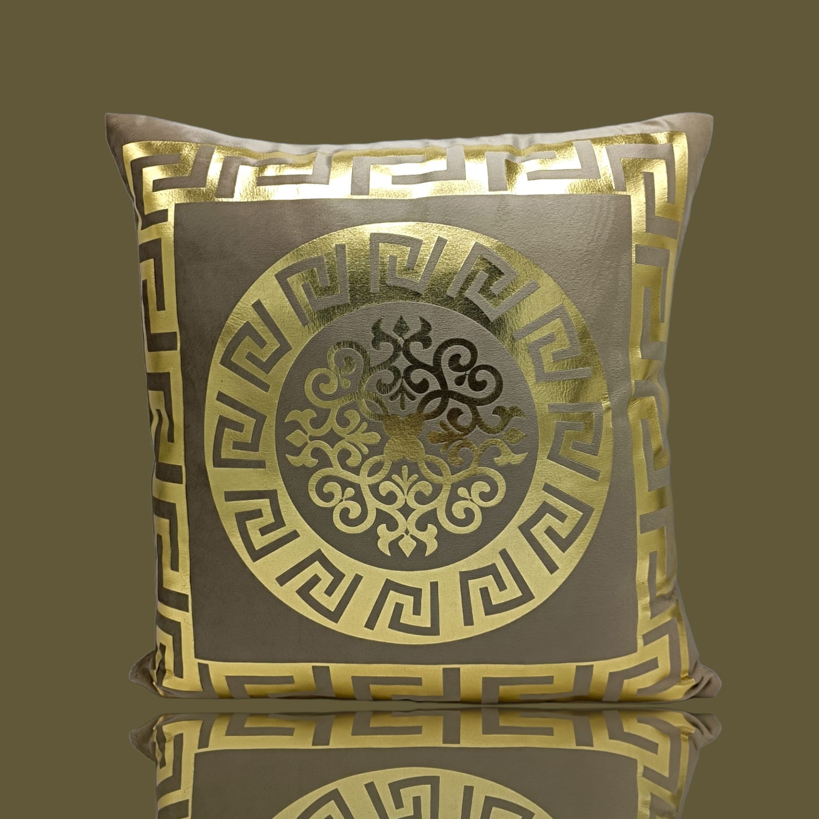 Baige Dark Skin Golden Foil Cushions Covers