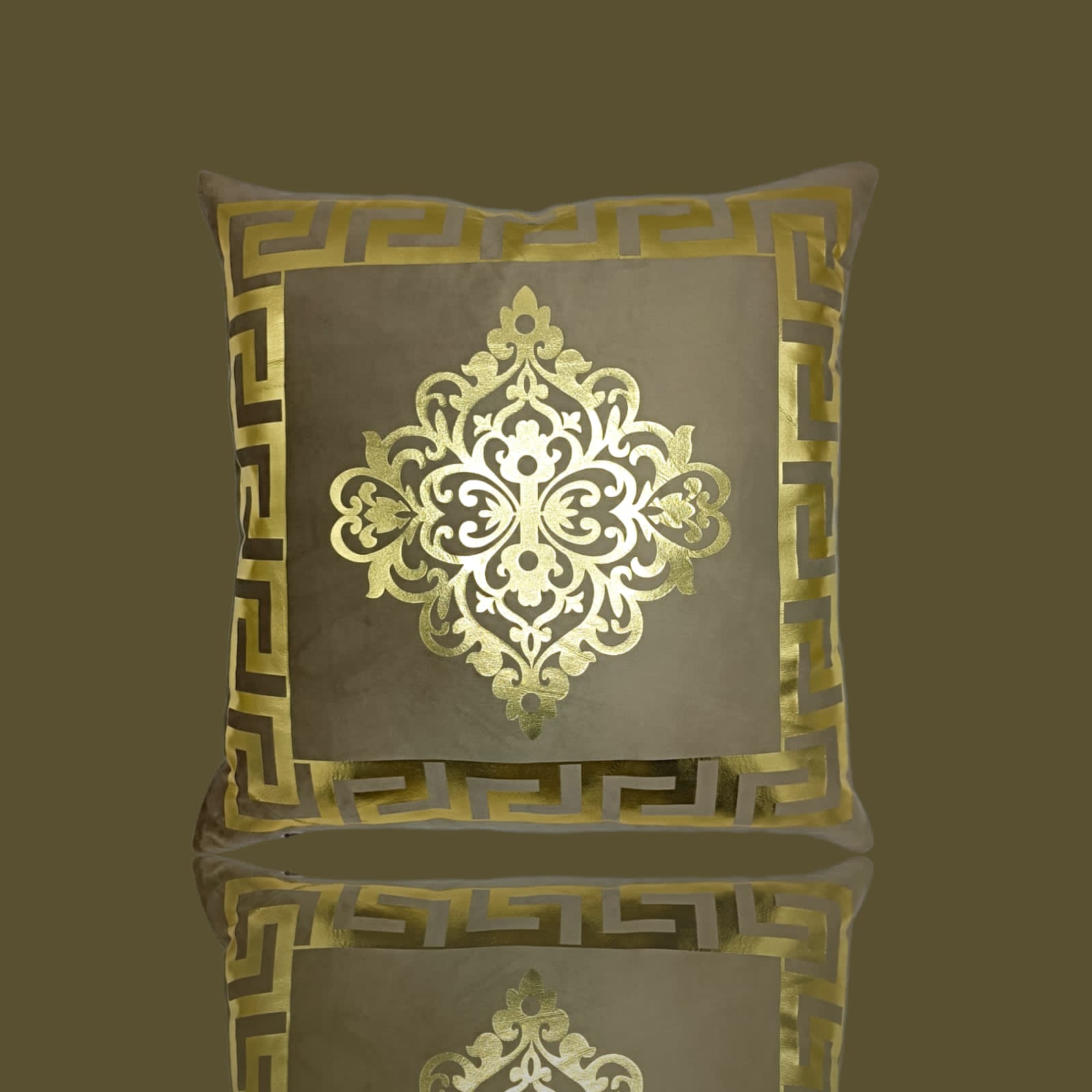 Baige Dark Skin Golden Foil Cushions Covers