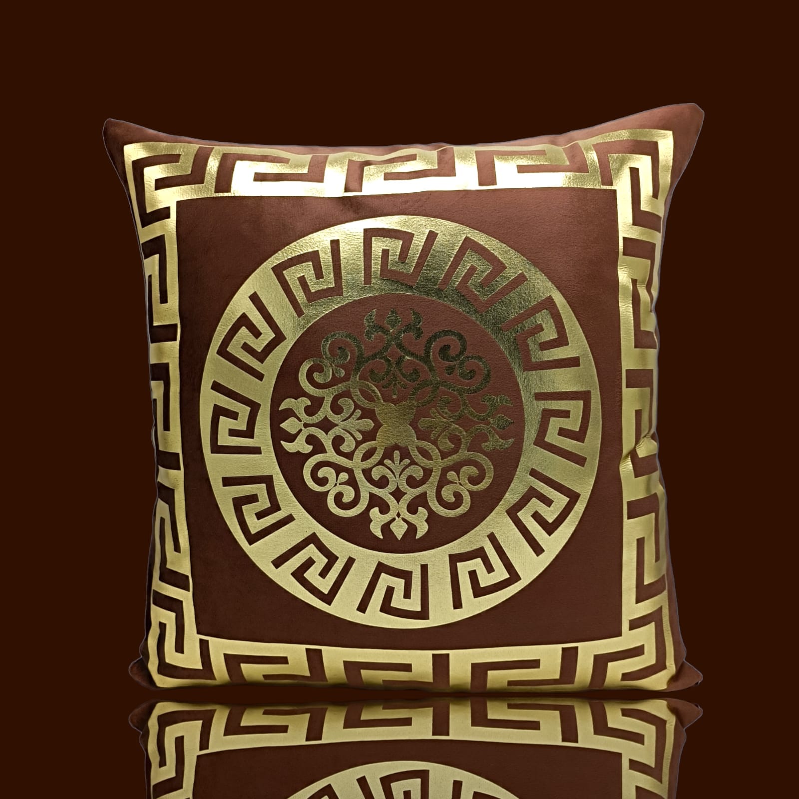 Polish Brown Golden Foil Cushions Covers
