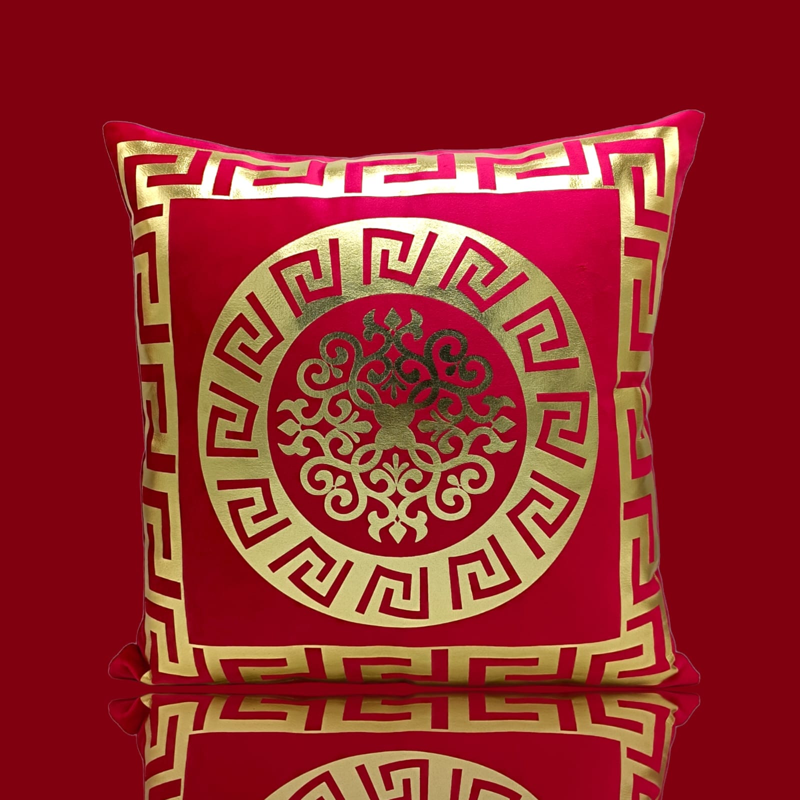 Red Golden Foil Cushions Covers