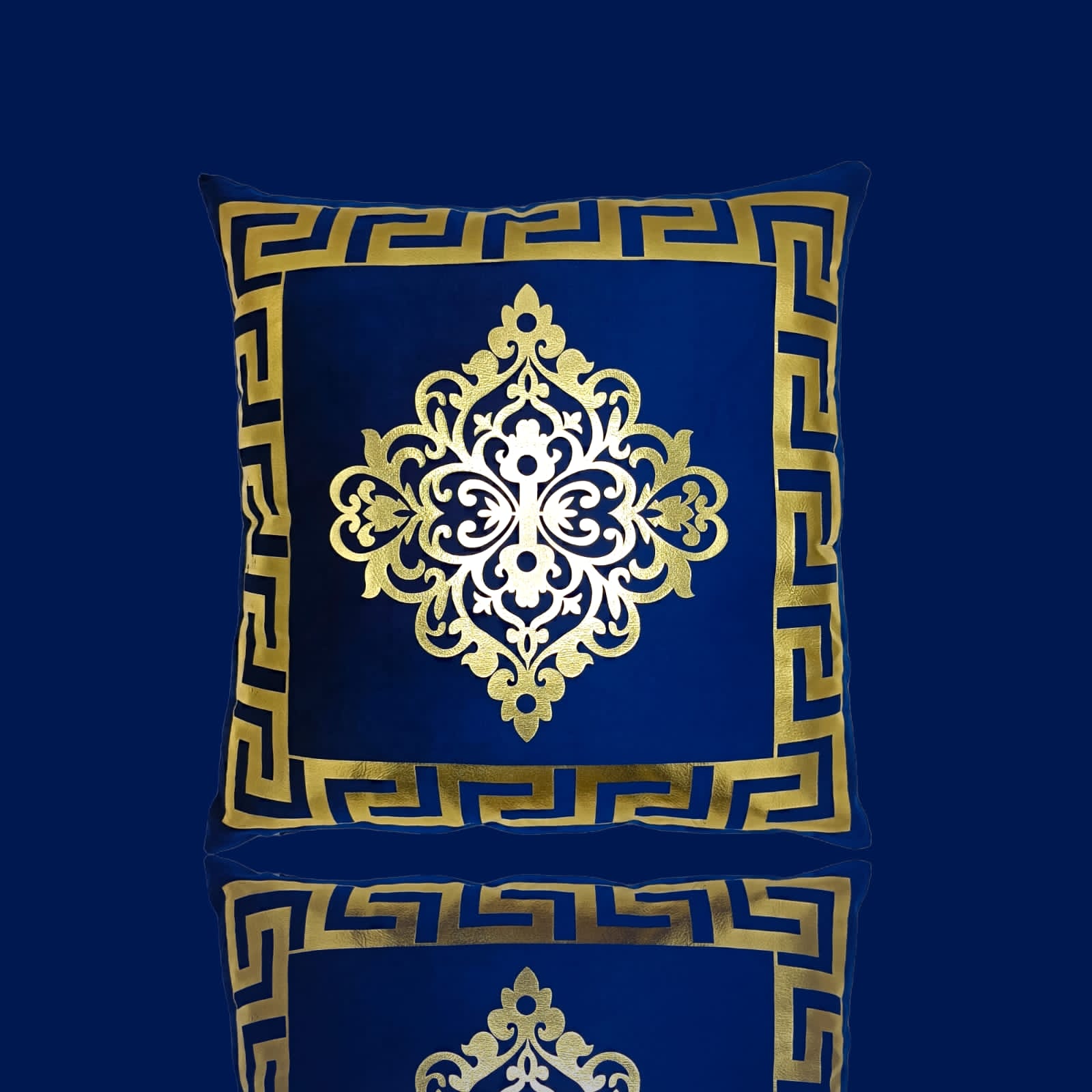 Blue Golden Foil Cushions covers