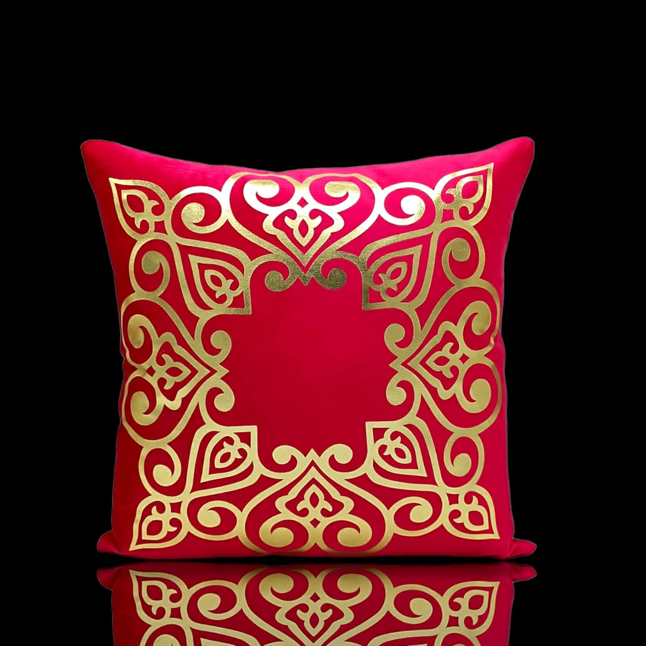 Red Golden Foil Cushions Covers