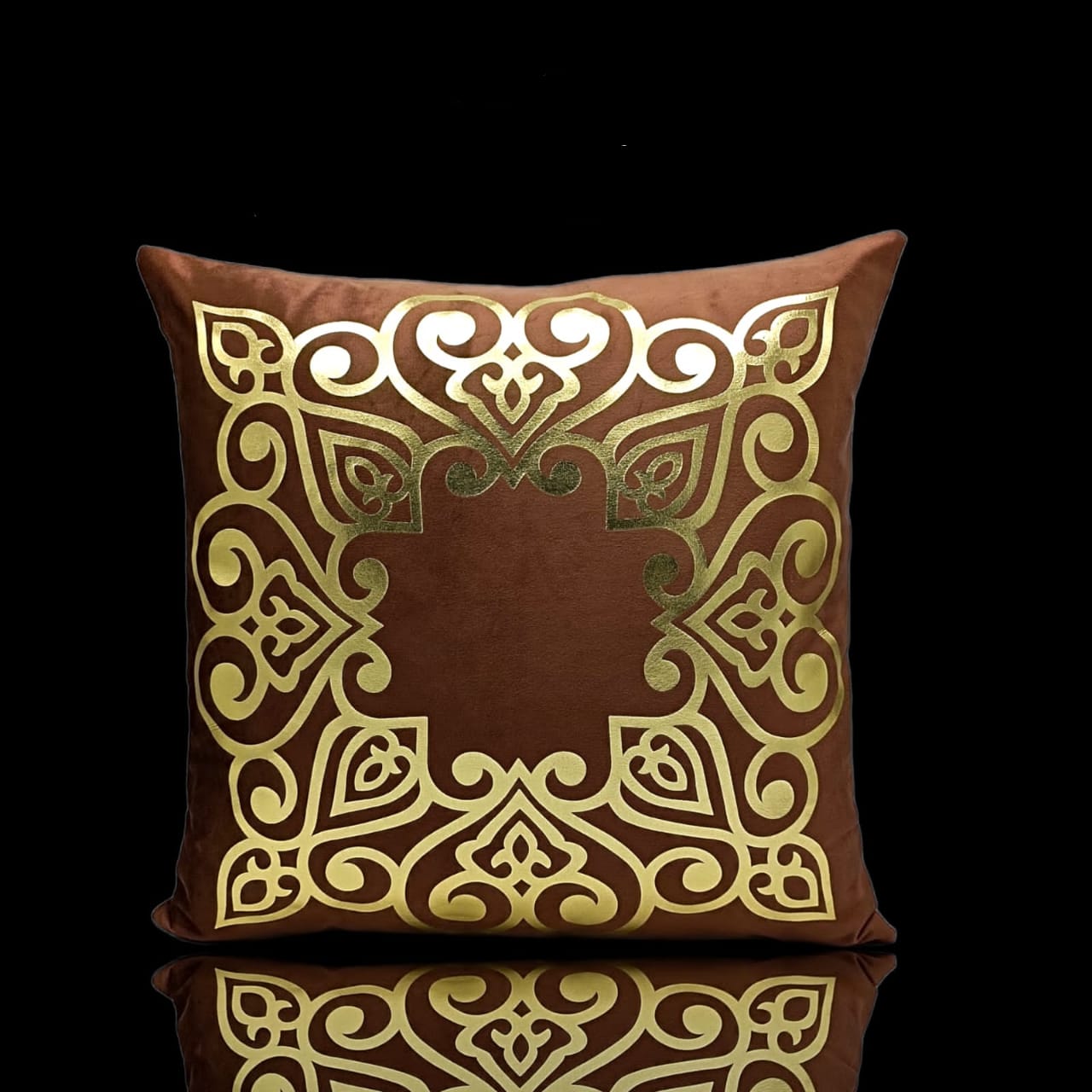 Polish Brown Golden Foil Cushions Covers