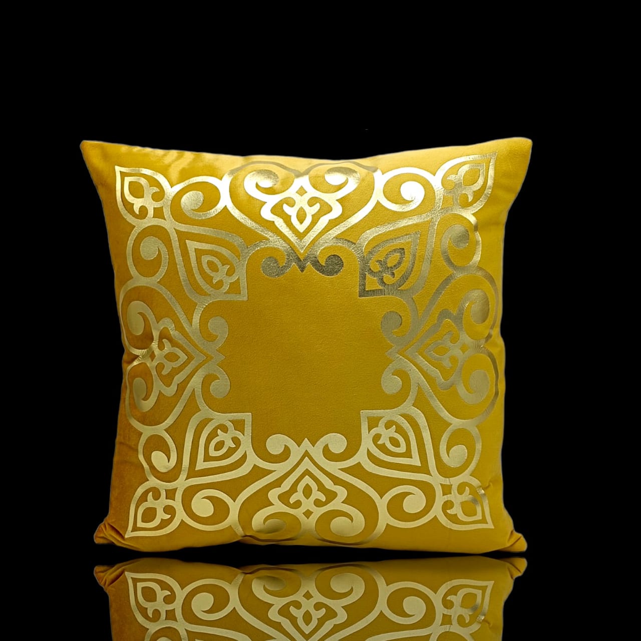 Mustard Golden Foil Cushions Covers
