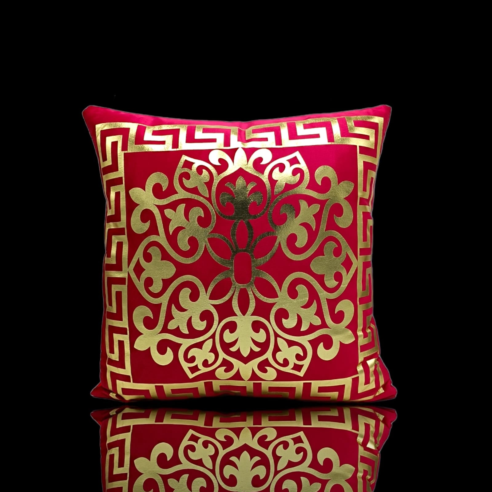 Red Golden Foil Cushions Covers
