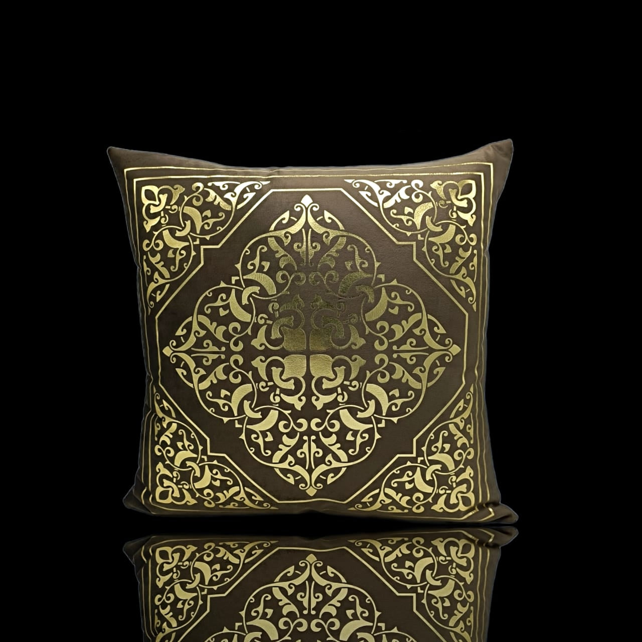 Chocolate Brown Golden Foil Cushions Covers