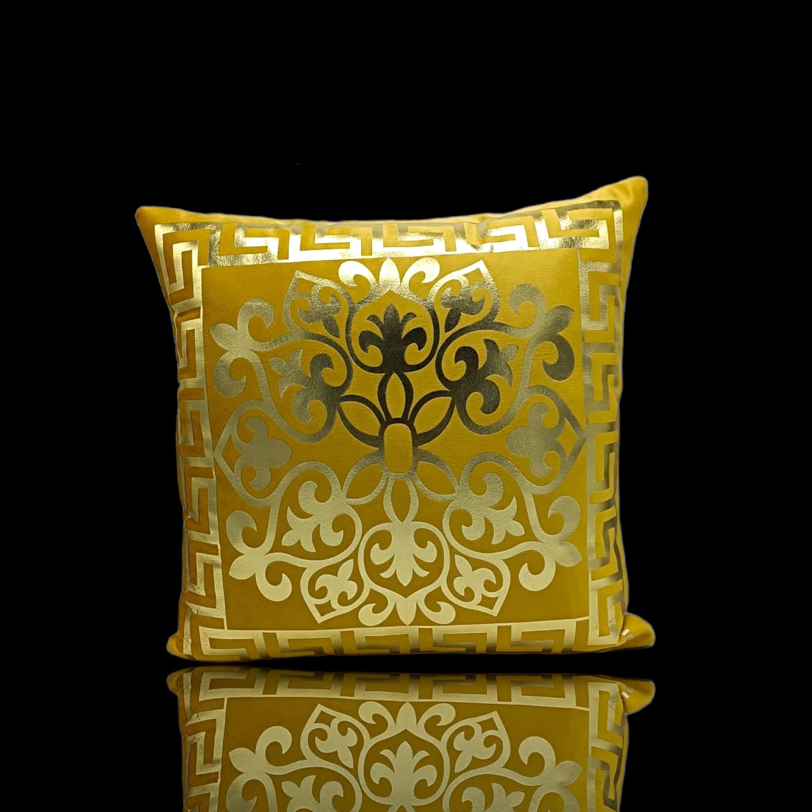Mustard Golden Foil Cushions Covers