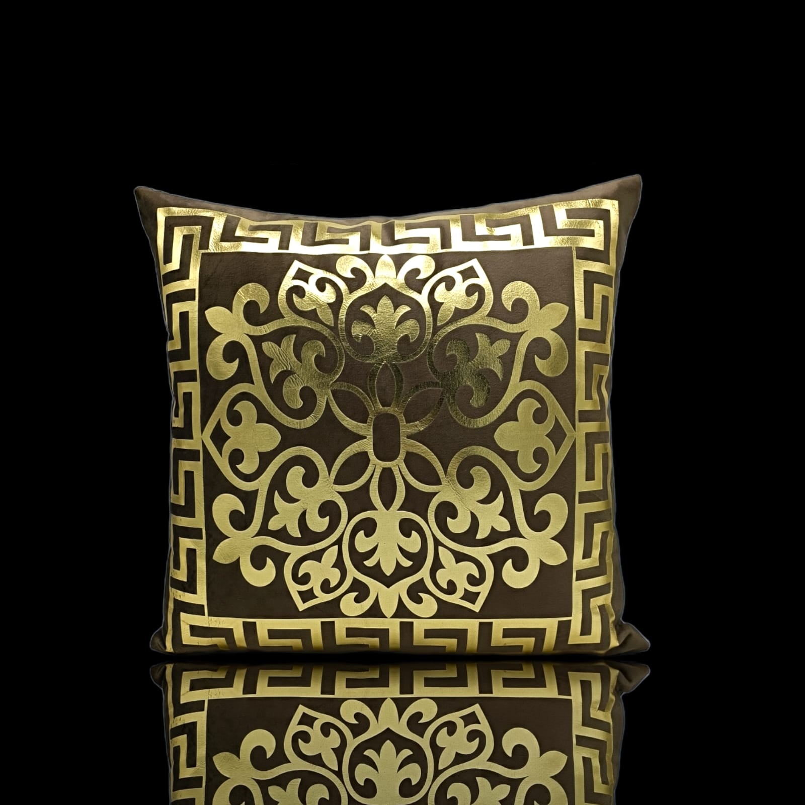 Chocolate Brown Golden Foil Cushions Covers