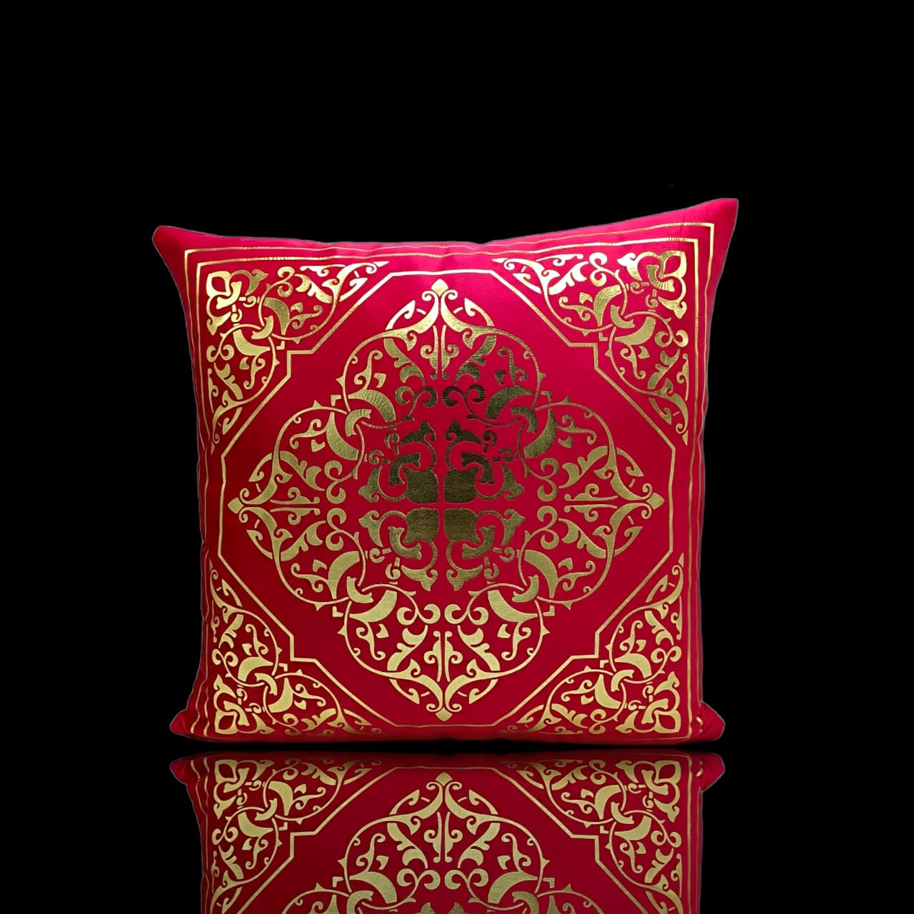 Red Golden Foil Cushions Covers