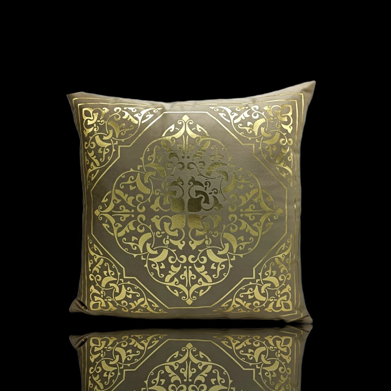 Baige Dark Skin Golden Foil Cushions Covers