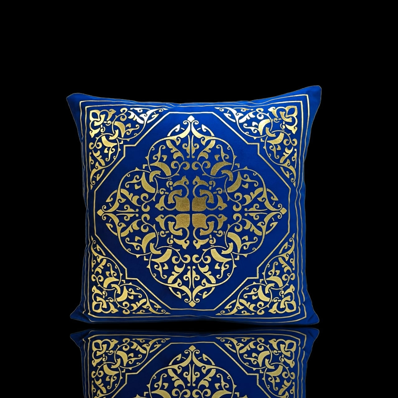 Blue Golden Foil Cushions covers