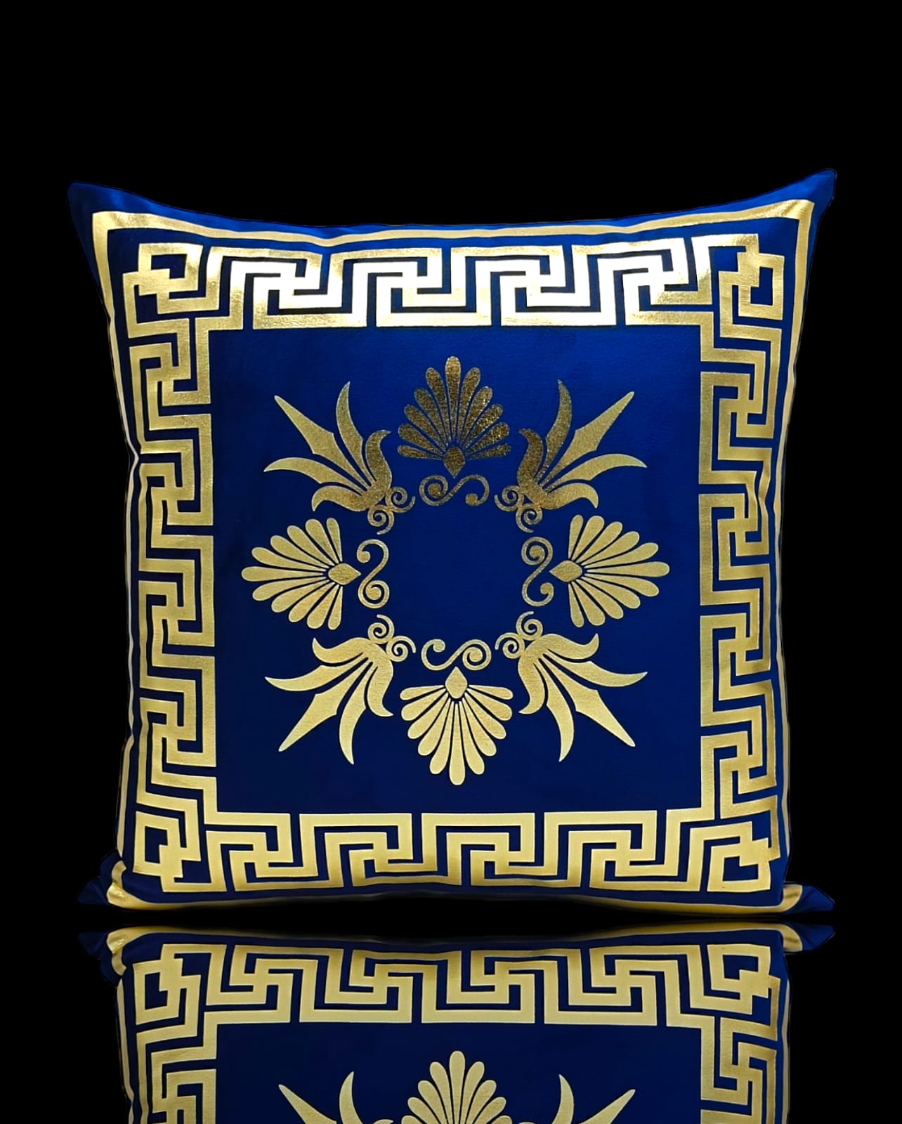 Blue Golden Foil Cushions covers