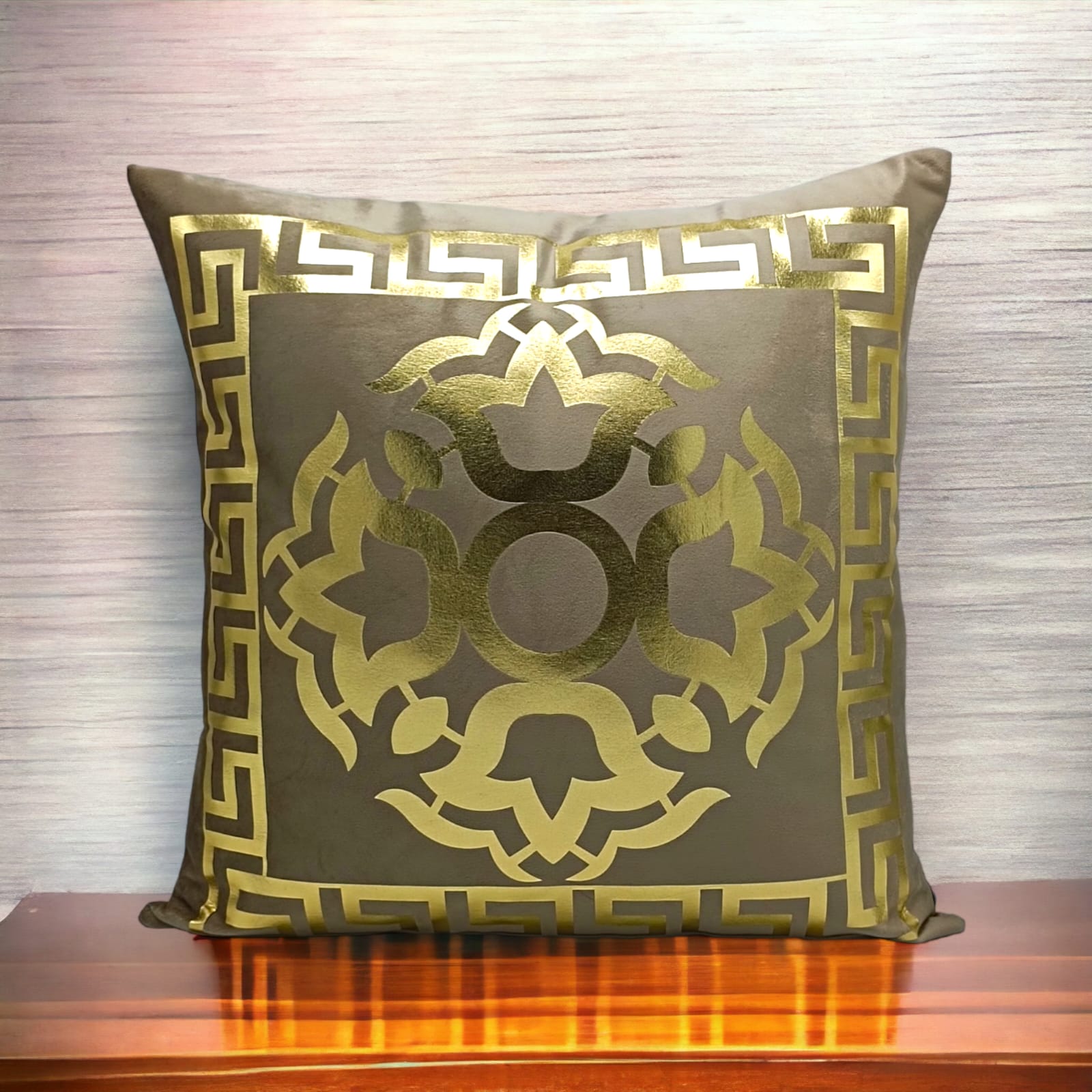 Baige Dark Skin Golden Foil Cushions Covers