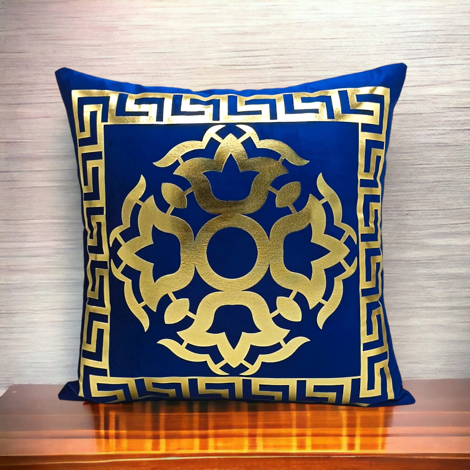 Blue Golden Foil Cushions covers