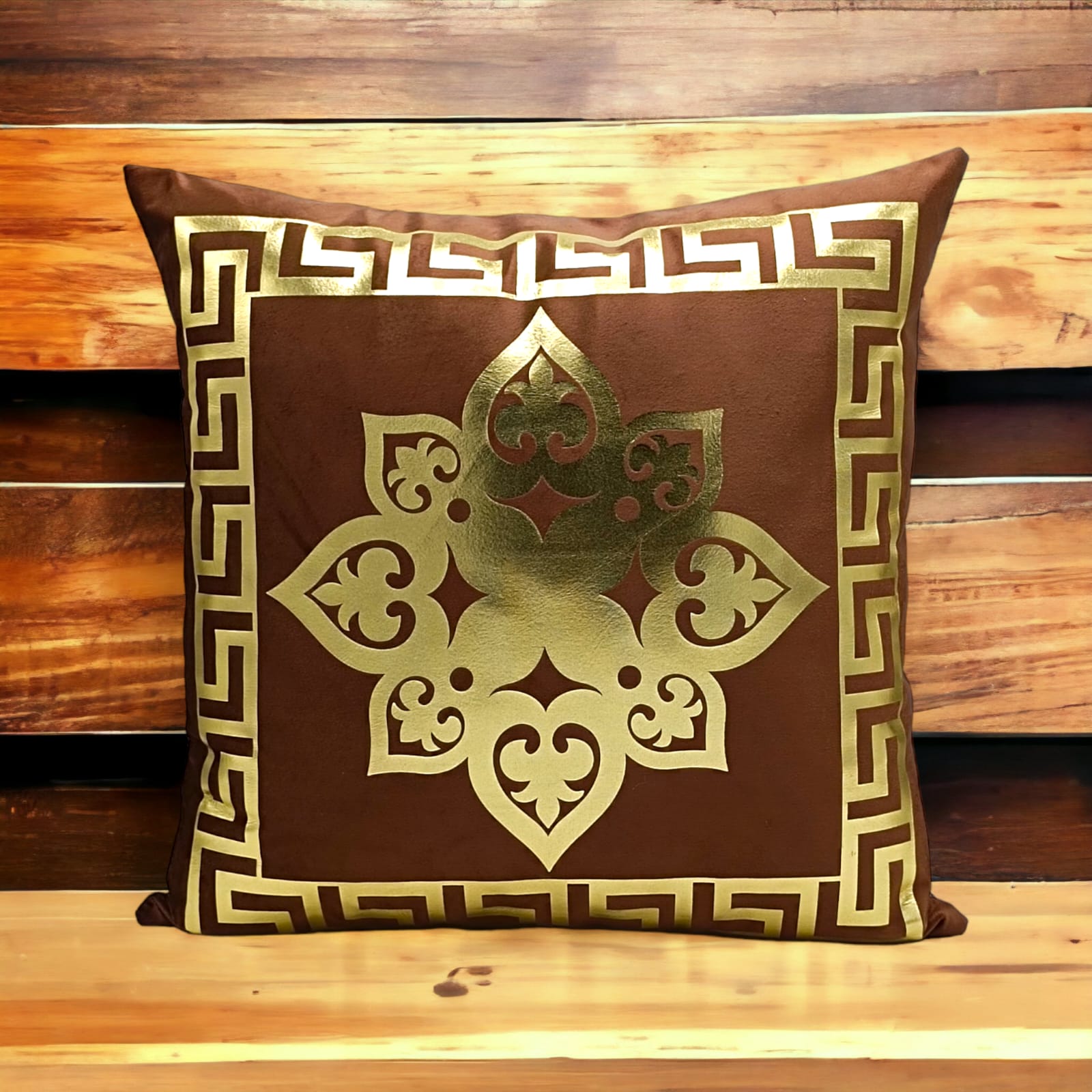 Polish Brown Golden Foil Cushions Covers